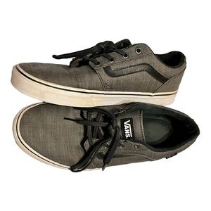 Vans Ward low-top men’s sneakers gray with black accent white sole sz 10.5 FLAW